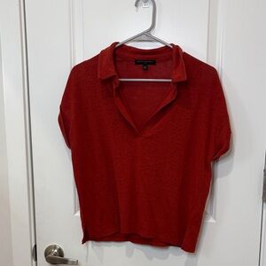 Banana Republic Red Button Down Shirt